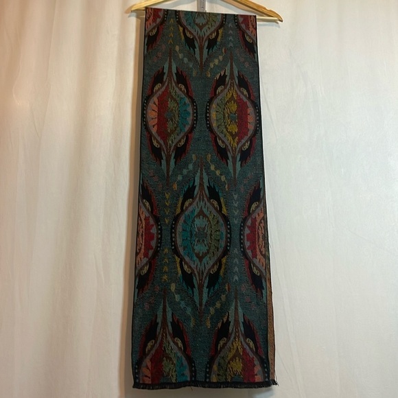 Unbranded Accessories - 100% Cashmere Scarf Boho Art to Wear Length 78” Width 12.5” EUC